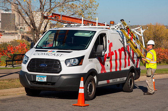 Comcast Technician Traveling Through Twin Cities